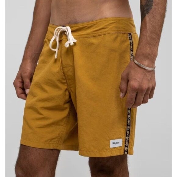 RHYTHM Heritage Boardshort - 6" Yellow Gold 36” - Picture 1 of 9